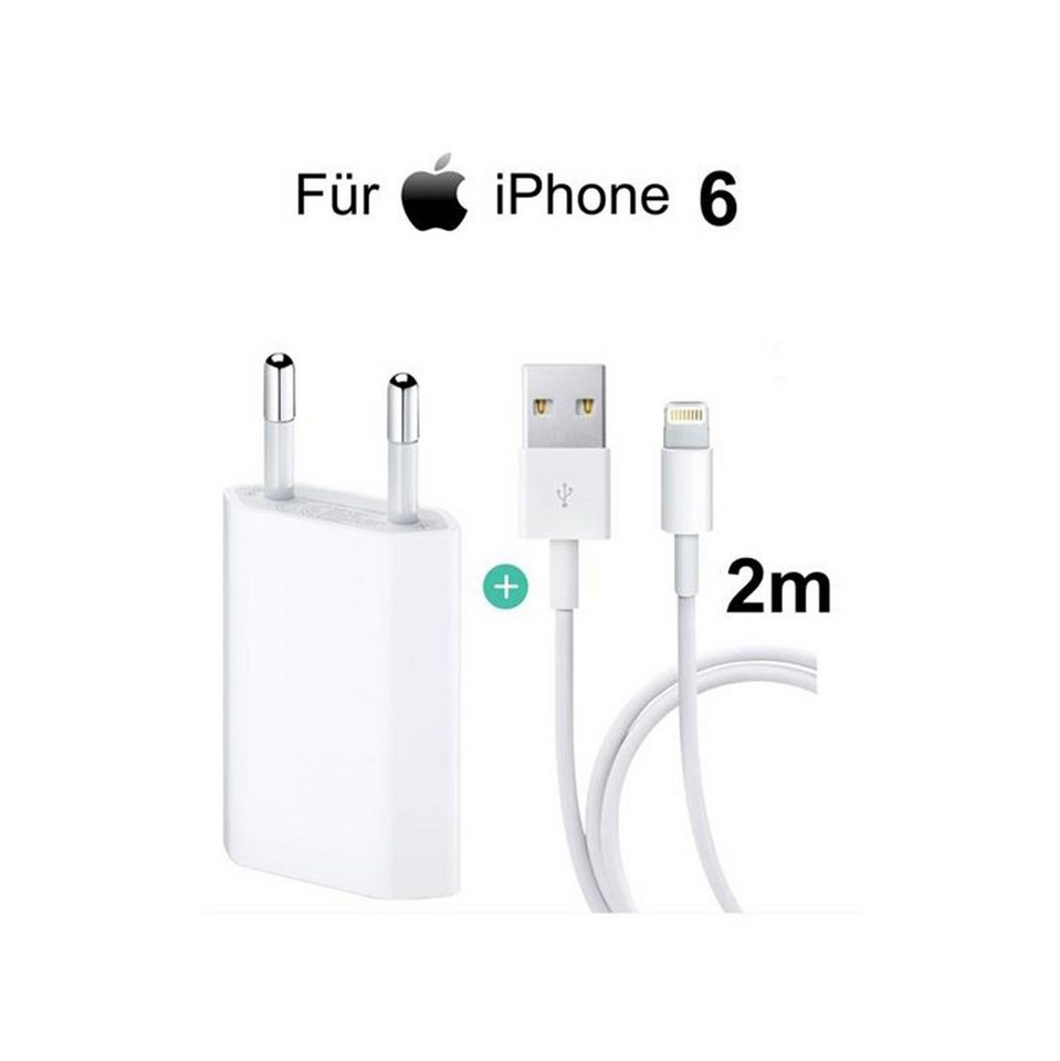 OIITH iPhone 6 USB Ladegerät Netzteil 5W + Lightning Ladekabel 2m Smartphone-Ladegerät von OIITH