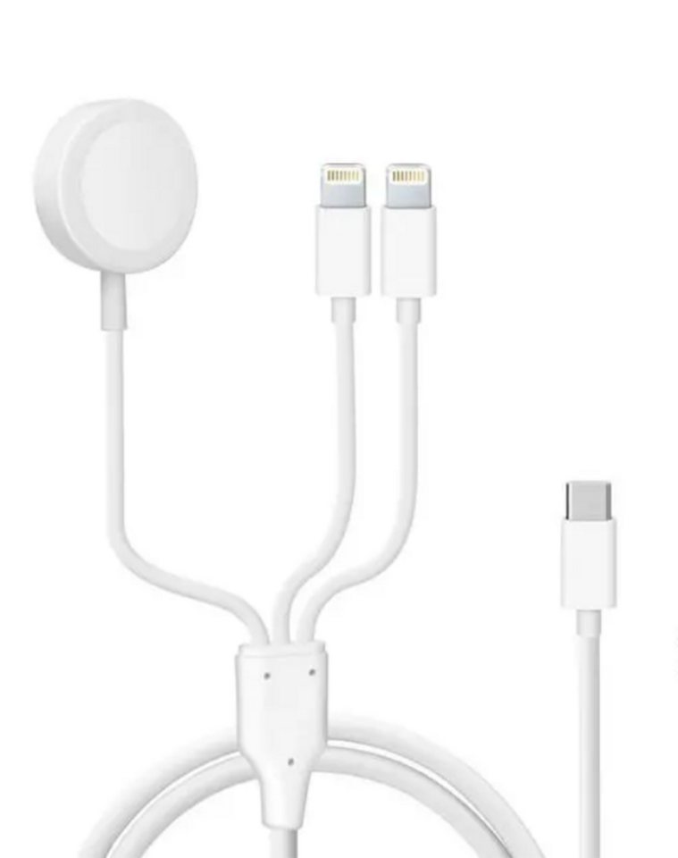 OIITH iPhone & Apple Watch 3in 1 Ladekabel 2xLightning + Magnetisch / USB-C Smartphone-Ladegerät von OIITH