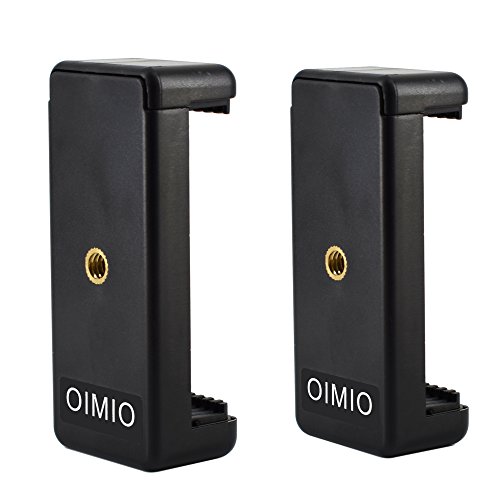 Oimio Universal-Handy-Stativhalterung, Clip-Adapter, für Einbeinstativ, Selfie-Stick, DSLR, Reisen, Mini-Stativ und mehr, 2 Stück von OIMIO