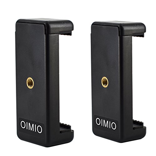 OIMIO Universal-Handy-Stativ-Halterungsadapter, Clip-Verbindungskopf für Einbeinstativ, Selfie-Stick, DSLR, Reisen, flexibles Mini-Stativ und mehr (2 Stück) von OIMIO