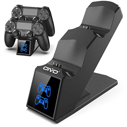 OIVO PS4 Controller Ladestation, Controller Ladestation Charger mit 1,8-Stunden-Ladechip, PS4 Ladegerät Docking Station für Sony Playstation 4/PS4/Pro/PS4 Slim Controller von OIVO