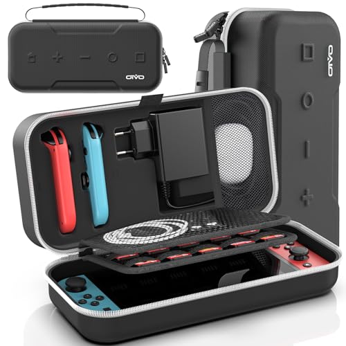 OIVO Switch Tasche kompatibel mit Nintendo Switch/OLED-Modell, Große Switch Tragetasche für Joycon und EU Netzteil, Harte Switch OLED Hülle mit Aufbewahrung für 20 Switch Spiele & Switch Zubehör, Weiß OIVO Switch Tasche kompatibel mit Nintendo Switch/OLED-Modell, Große Switch Tragetasche für Joycon und EU Netzteil, Harte Switch OLED Hülle mit Aufbewahrung für 20 Switch Spiele & Switch Zubehör, Weiß von OIVO