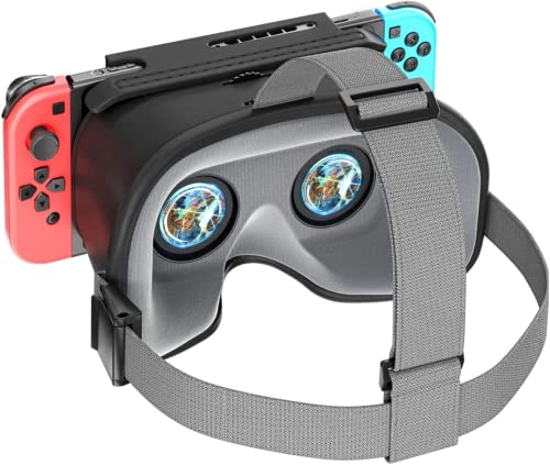 OIVO Switch VR Brille Kompatibel mit Nintendo Switch mit einstellbaren HD-Linsen, Virtual Reality Brille für Nintendo Switch/OLED, Switch 3D Brille von OIVO