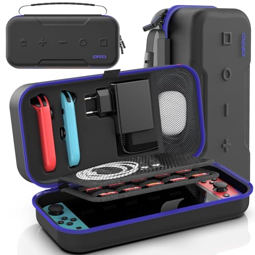 OIVO Switch Tasche kompatibel mit Nintendo Switch/OLED-Modell, Große Switch Tragetasche für Joycon und EU Netzteil, Harte Switch OLED Hülle mit Aufbewahrung für 20 Switch Spiele & Switch Zubehör, Blau OIVO Switch Tasche kompatibel mit Nintendo Switch/OLED-Modell, Große Switch Tragetasche für Joycon und EU Netzteil, Harte Switch OLED Hülle mit Aufbewahrung für 20 Switch Spiele & Switch Zubehör, Blau von OIVO