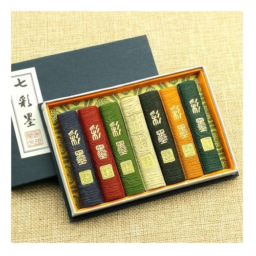 OJIJO Chinesischer Kalligraphie-Tintenstift, Tintenblock, farbiges Tintenstift-Set for Malen und Kalligraphie-Schreiben mit Tintenstein OJIJO Chinesischer Kalligraphie-Tintenstift, Tintenblock, farbiges Tintenstift-Set for Malen und Kalligraphie-Schreiben mit Tintenstein von OJIJO