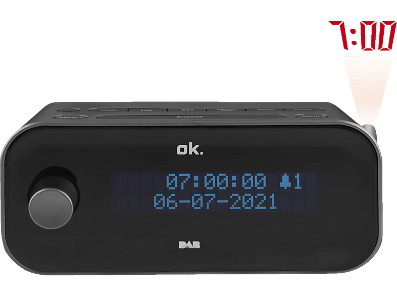 OK. OCR 170 PR DAB+ Radiowecker, DAB+, FM, Bluetooth, Schwarz von OK.