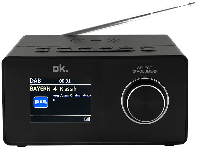 OK. OCR 530-B Radiowecker, DAB+, FM, Bluetooth, Schwarz von OK.