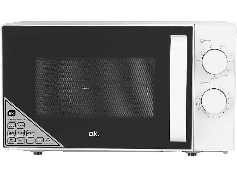 OK. OMWG 2024-1 W, Mikrowelle (700 Watt, Grillfunktion) von OK.