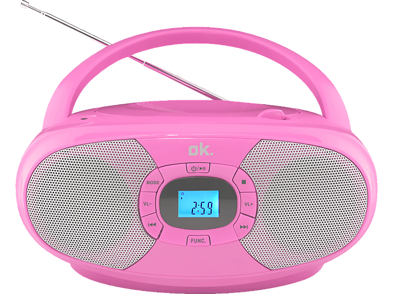 OK. ORC 131-PK STEREO CD Player, Pink von OK.