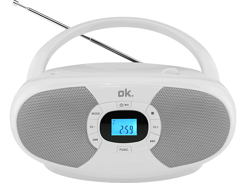 OK. ORC 131-WT STEREO CD Player, Weiß von OK.