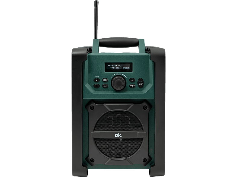 OK. ORD 310 DAB+ Radio, Tuner-DAB, Tuner-FM, DAB+, FM, Bluetooth, Schwarz/Grün von OK.