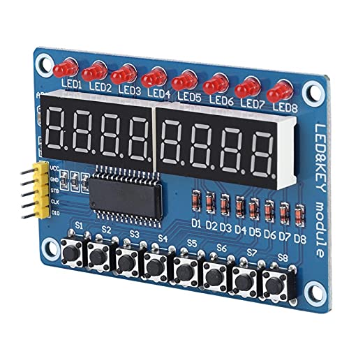 8-Bit-LED-Modul, gemeinsame Kathoden-LED-Digitalröhre 8-stelliges Digitalröhren-Anzeigemodul Scan-Anzeige und Tasten-Scan für Connect Stc für andere Mikrocontroller von OKAT