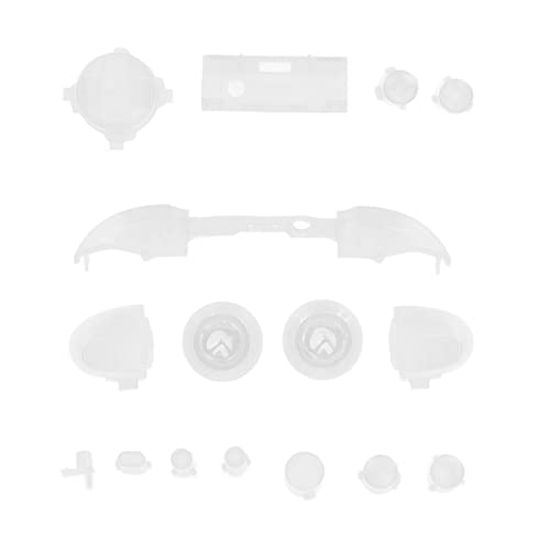 Full Buttons Mod Kits, Transparent Robust Full Buttons Mod Kit für Series X/S Controller für Series S Controller(transparent weiß) von OKAT
