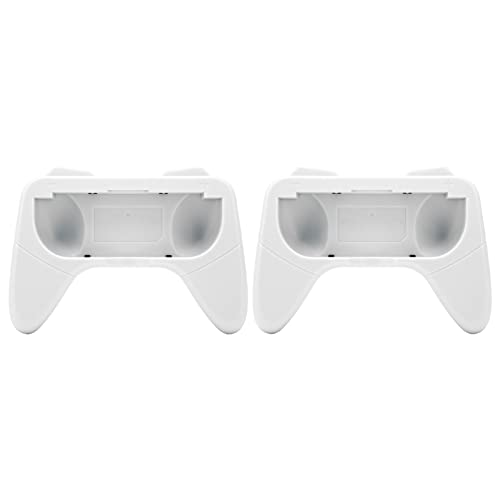 Handgriff, verschleißfestes Multifunktions-Anti-Kratz-Griff-Kit mit Schutzpolster für Switch OLED-Controller(Weiß) von OKAT