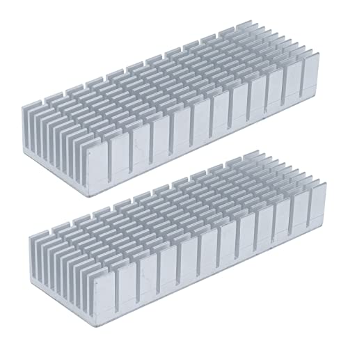 Aluminium Kühlkörper Kühler, Multi Kompatibel 120mmx40mmx20mm Heat Radiator Board Mini Universal Slotted für CPU für Transistor(Ohne Kleber) von OKAT