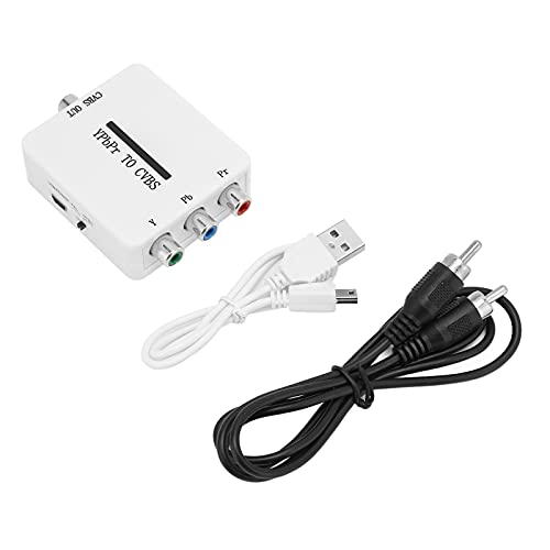 OKAT YPbPr-zu-CVBS-Adapter, einfach zu bedienender -YPbPr-zu-CVBS-Konverter USB-betriebenes dauerhaftes Pb/Ps-Signal ±350mV für Audioversorgung für Projektoren für Monitore von OKAT