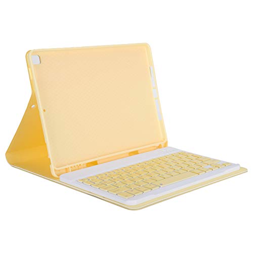 Tastaturabdeckung, abnehmbare Hülle mit Tastaturunterstützung Office mit einzigartigem Kartensteckplatz für drahtlose -Verbindung für Tablet-Computer(Gelb) von OKAT