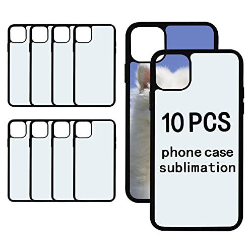 OKBA Sublimationsdruck-Schutzhülle für iPhone 14 Pro 15,5 cm (6,1 Zoll), mattschwarz, weiches Gummi, stoßfest, Rohlinge, 10 Stück von OKBA
