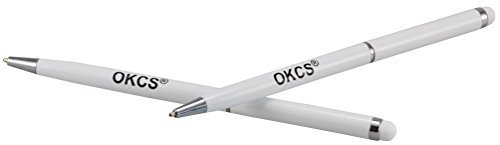OKCS Eingabestift Touchstift Stylus für alle Smartphones, Tablets geeignet Farbe: Weiß von OKCS