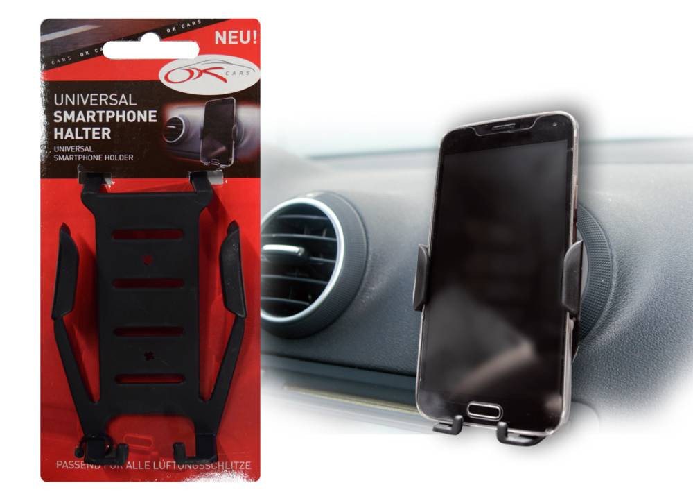 OKCars OKCars Smartphone-Halter schwarz Akku-Ladestation OKCars OKCars Smartphone-Halter schwarz Akku-Ladestation von OKCars