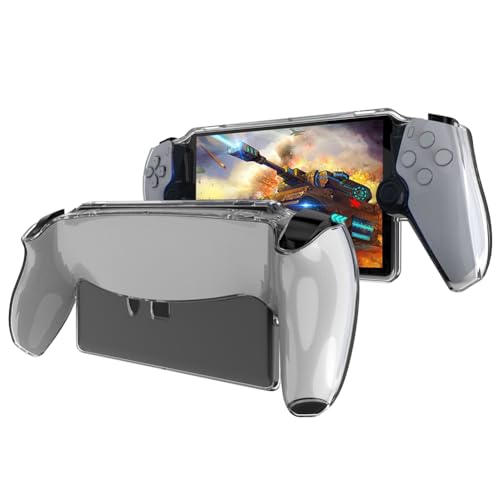 OKESYO Playstation Portal Remote Play Schutz Zubehör, Transparente Ultra Dünn TPU PS5 Project Q Case Zubehör, Präzise Lochposition, Waschbar, Leicht zu Greifen von OKESYO