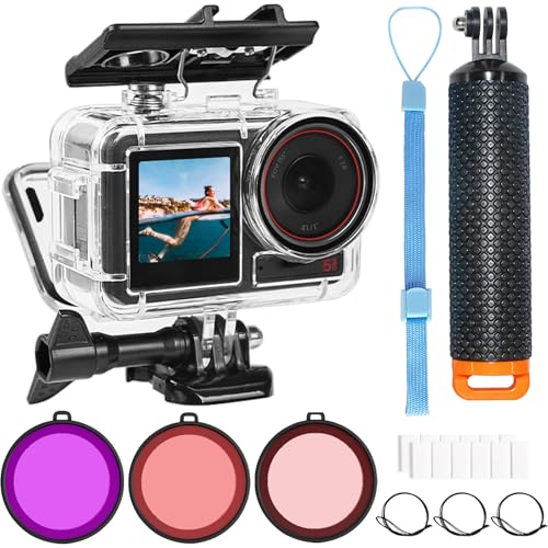 OKFUN 164FT/50M Unterwasser-wasserdichtes Gehäuse mit 3er-Pack Filtern für DJI OSMO Action 5 Pro Action 4 Action 3, schützende Tauchschale, Einbeinstativ, schwimmender Handgriff, Stangenstab OKFUN 164FT/50M Unterwasser-wasserdichtes Gehäuse mit 3er-Pack Filtern für DJI OSMO Action 5 Pro Action 4 Action 3, schützende Tauchschale, Einbeinstativ, schwimmender Handgriff, Stangenstab von OKFUN