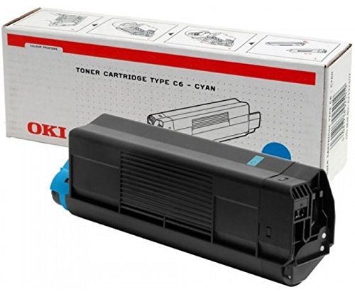 OKI Cyan Toner Cartridge C5100/C5300 Toner für Laserdrucker (5000 Seiten, Cyan) von OKI