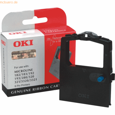OKI Farbbänder Oki ML 182/390 Nylon schwarz von OKI