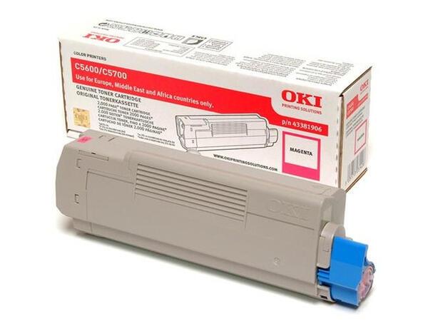 OKI Original Toner magenta 2.000 Seiten (43381906) von OKI