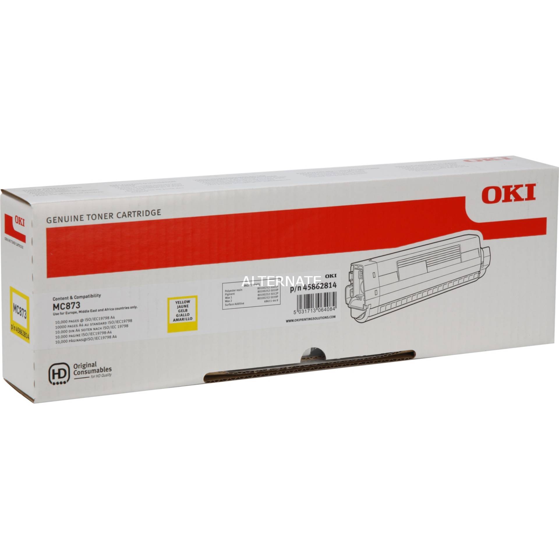 Toner gelb 45862814 von OKI