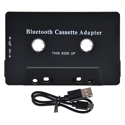 OKJHFD Auto-Kassettenkonverter, Auto-Audio-Bluetooth-Funkkassettenempfänger, Kassettenspieler, Bluetooth 5.0-Kassetten-Aux-Adapter, Hilfskabel-Kassettenadapter, Schwarz von OKJHFD