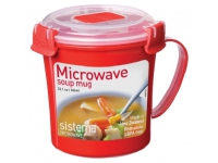 Sistema 1107, Becher, Rot, 656 ml, Transparent, 2,77 Tassen, 114 mm von Sistema