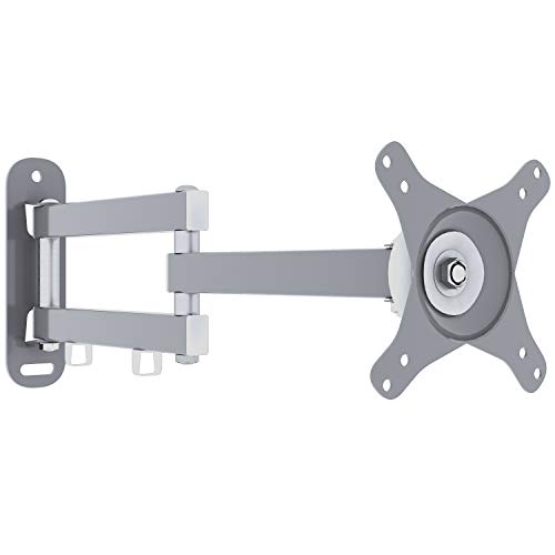 OKSI TV-Wandhalterung | Fit für Fernseher und Monitore 10 Zoll(24 cm) - 32 Zoll(81 cm) | Bewegungsneigung +/- 15° | max Wandabstand 35 cm | TV-Halterung Kompatibel mit VESA 75x75-100x100, | Silber von OKSI