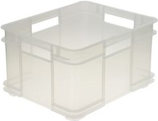 Aufbewahrungsbox Euro-Box L - 20 Liter - natur natur-transparent - äußerst stabil, rundumlaufende Rippen - 1 Stück (15456001000) von OKT
