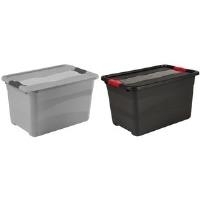 OKT Aufbewahrungsbox "Box Solido", 52 Liter, graphite/rot mit Deckel, Deckel mit Schiebeverschluss, - 1 St�ck (10847826000) von OKT