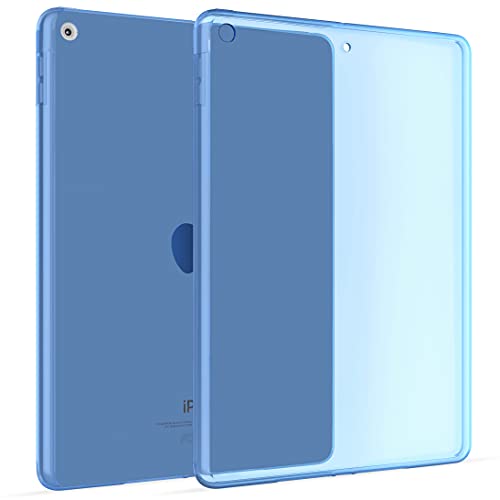 Okuli Hülle Kompatibel mit Apple iPad (9.7) 2017-2018 - Transparent Silikon Cover Case Schutzhülle in Blau von OKULI