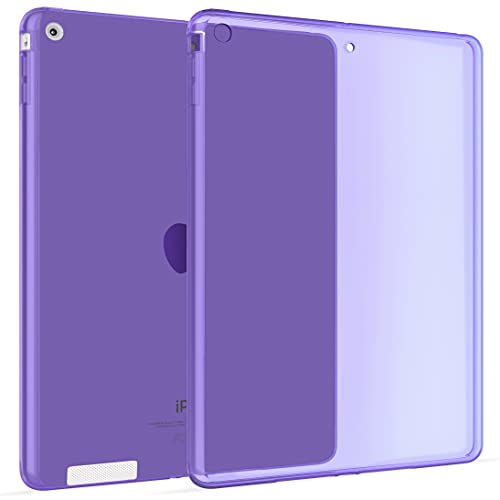 Okuli Hülle Kompatibel mit Apple iPad 2, iPad 3, iPad 4 - Transparent Silikon Cover Case Schutzhülle in Lila von OKULI