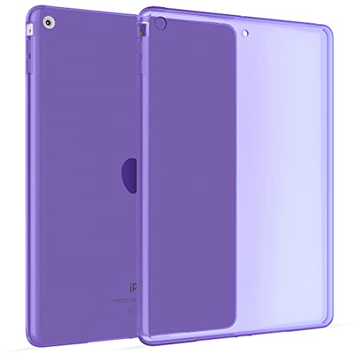 Okuli Hülle Kompatibel mit Apple iPad Air 1 - Transparent Silikon Cover Case Schutzhülle in Lila von OKULI
