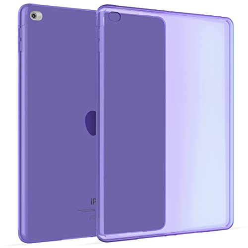 Okuli Hülle Kompatibel mit Apple iPad Air 2 - Transparent Silikon Cover Case Schutzhülle in Lila von OKULI