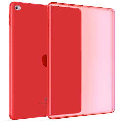 Okuli Hülle Kompatibel mit Apple iPad Air 2 - Transparent Silikon Cover Case Schutzhülle in Rot von OKULI