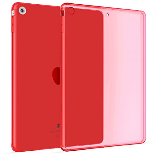 Okuli Hülle Kompatibel mit Apple iPad Mini 1, Mini 2, Mini 3 - Transparent Silikon Cover Case Schutzhülle in Rot von OKULI