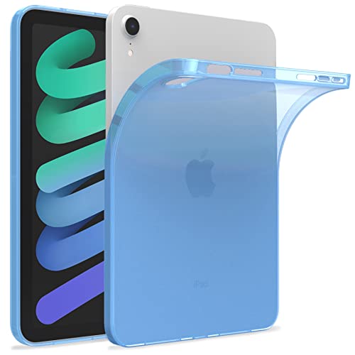 Okuli Hülle Kompatibel mit Apple iPad Mini 6 (2021) - Transparent Silikon Cover Case Schutzhülle in Blau von OKULI