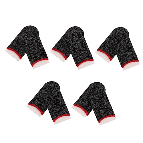 OKUMEYR 10 Paar Gaming-finger Schlüsselband Berühren Fingerspitze Usb Fingerlos Abs Telefon-controller Kopfhörer Daumenärmel-gaming Ring Stift Gaming-handschuhe Arm Silberne Faser von OKUMEYR