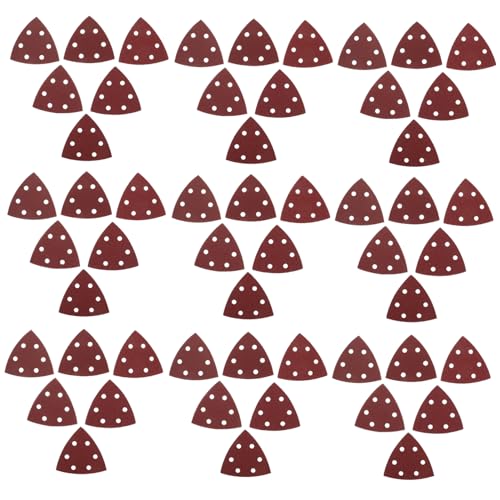 OKUMEYR 120 Stück dreieckiges Schleifpapier Grobes Schleifpapier Schleifmaschinen für die Holzbearbeitung Palm Sander Schleifpapier Sandpapierblöcke Aluminiumoxid Brown von OKUMEYR