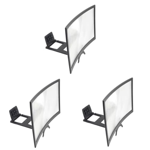 OKUMEYR 3 Stück Handy Halterung Für Handy Handy Bildschirmvergrößerer Handy Lupe Ständer Für Handy Handy Ständer Handy Halter Bildschirmlupe Verstärker Schwarz von OKUMEYR