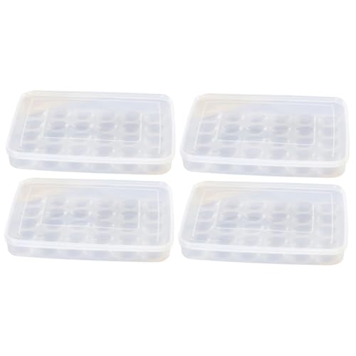 OKUMEYR 4 Stück Eierkarton Kühlschrank Organizer Arbeitsplatte Eierhalter Kühlschrank Organizer Behälterregal Eierregal Für Kühlschrank Eierhalter Für Kühlschrank von OKUMEYR
