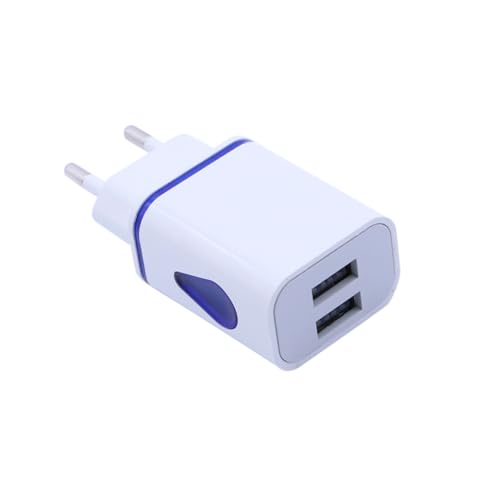 OKUMEYR Universal Reise Ladegerät Wasserfall Form LED Licht Dual USB Port Wand Ladeadapter Für Smartphones Mit EU Stecker von OKUMEYR