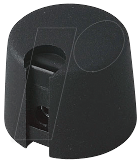 OKW TK-20-6 SW - Potentiometerknopf für Achse Ø 6 mm, schwarz von OKW