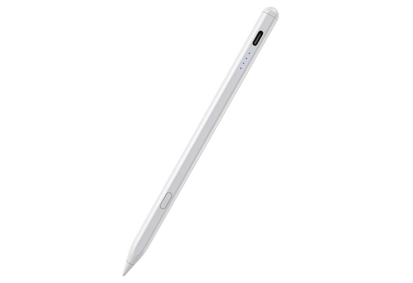 OKWISH Eingabestift Stift Stylus Pen Touchstift Pencil Touchscreen f. Apple iPad 2018-2023 (Magnetische Adsorption des iPads, 1-St., Hochpräzise Handflächenerkennung 4 LED-Anzeige Neigungsempfindlich) Magnetisches Pen Kompatibel mit iPad iPad Pro iPad Mini iPad Air von OKWISH
