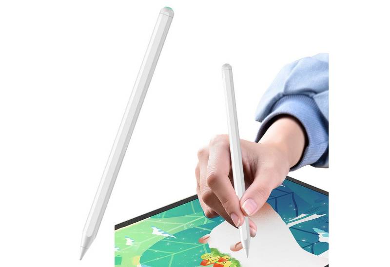 OKWISH Eingabestift Stift Stylus Pen Touchstift Pencil Touchscreen f. Apple iPad 2018-2023 (Neigungsempfindlich Adsorption des iPads aufgeladen werden, Hochpräzise Handflächenerkennung Bluetooth Akkustand) Magnetisches Pen Kompatibel mit iPad iPad Pro iPad Mini iPad Air von OKWISH